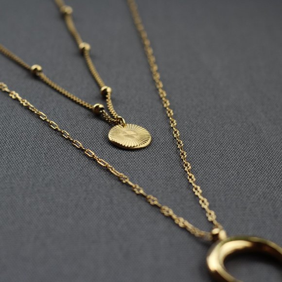 Necklace «AUTHENTICITY» / 100% stainless steel / gold version - Picture 7 of 9